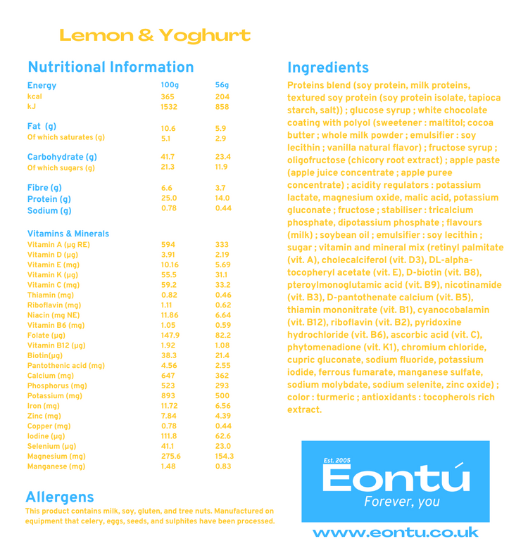 Lemon and Yoghurt 200kcal Meal Replacement Bar