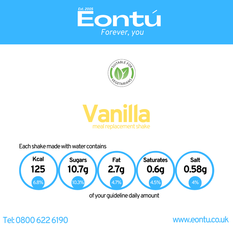 Vanilla Total Food Replacement Shake (125/218kcal)